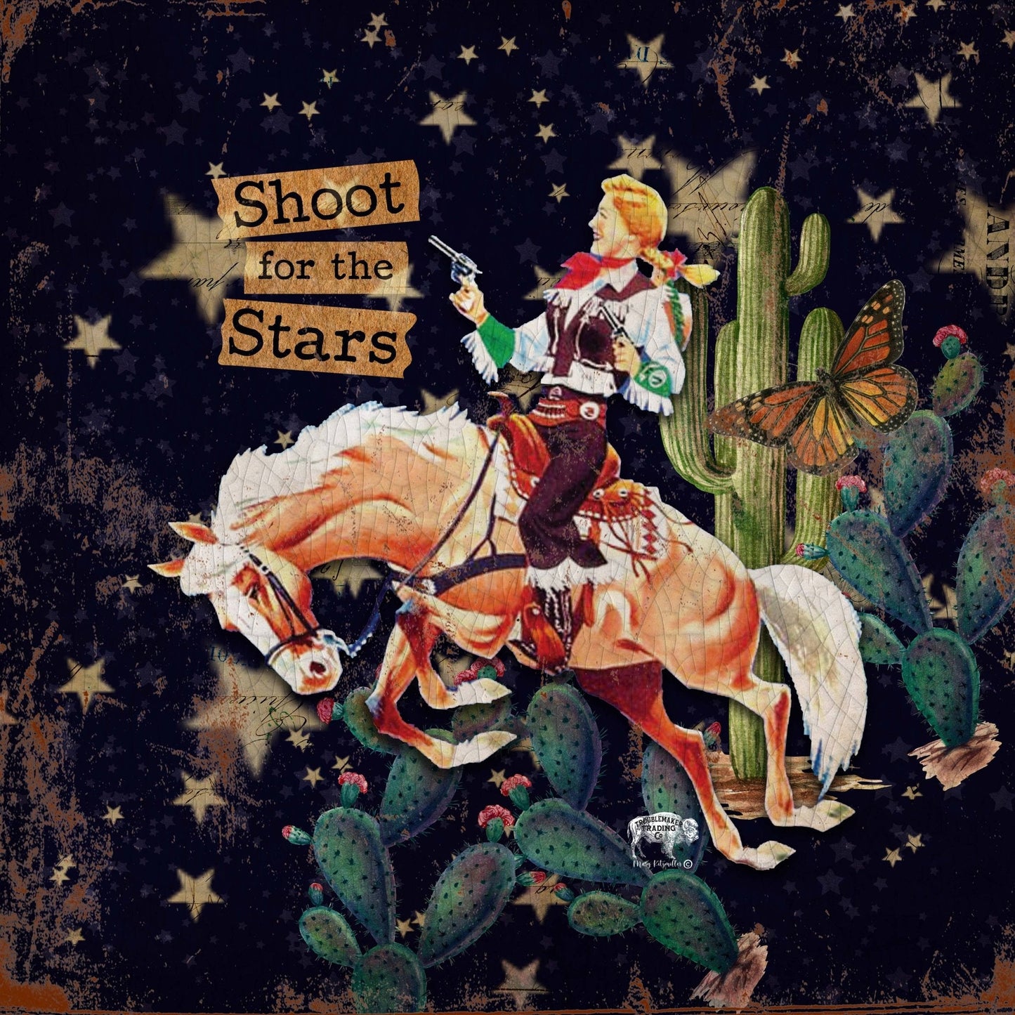 Shoot for the Stars Glass Cutting Board/Charcuterie/Trivet