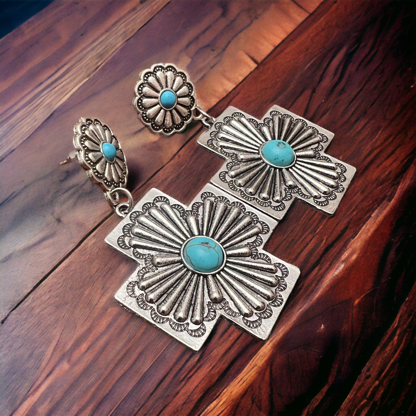 Southern Cross with Turquoise Dangle Earrings