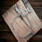 Sterling Silver Double Cable Charm Bracelet — 4.2mm Width, 7" Length (Charm-Collecting Foundation)