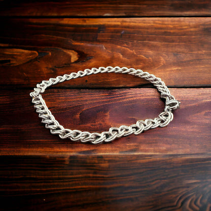 Sterling Silver Double Cable Charm Bracelet — 4.2mm Width, 7" Length (Charm-Collecting Foundation)