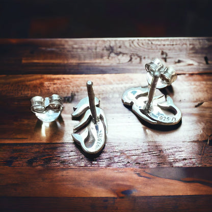 Sterling Silver Mermaid Post Earrings — Whimsical Coastal Western Charm
