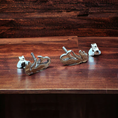 Sterling Silver Mermaid Post Earrings — Whimsical Coastal Western Charm