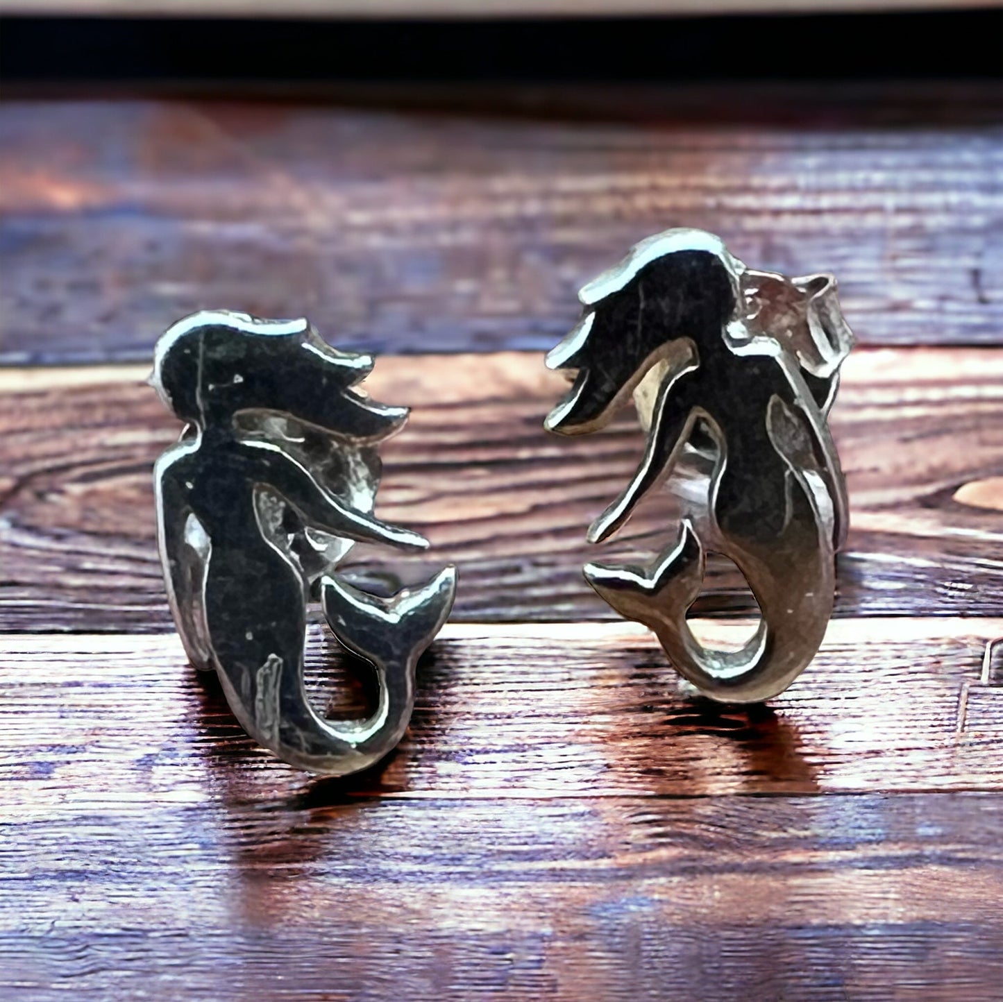 Sterling Mermaid post earrings