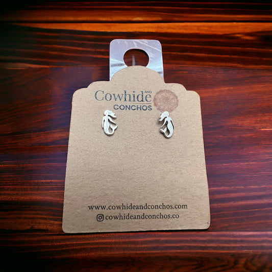 Sterling Mermaid post earrings