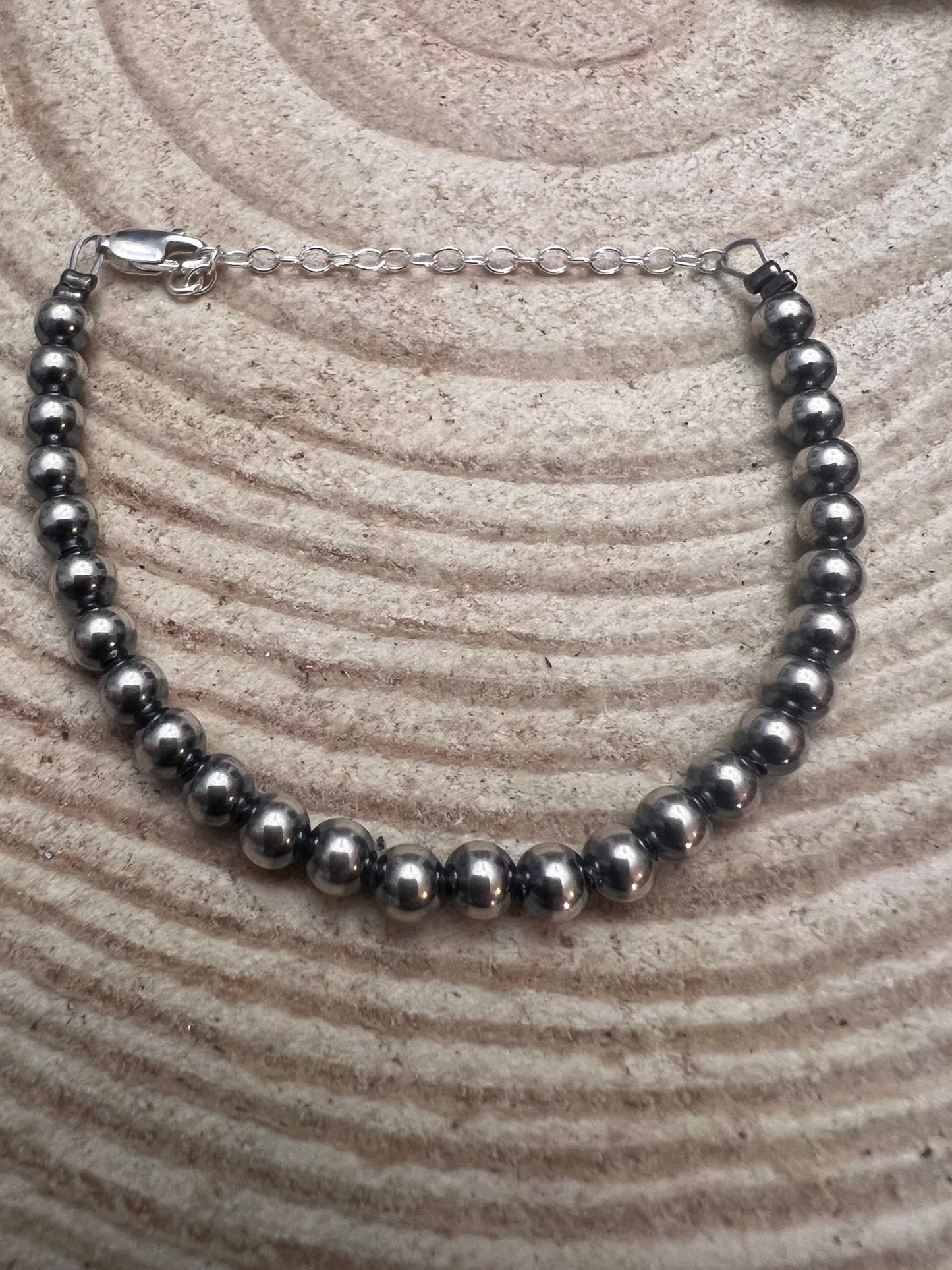 Sterling Pearl Bracelet — Available in 3mm, 4mm, 5mm, or 6mm