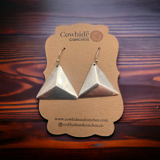 Sterling Triangle dangle earrings