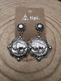 Western Faux Buffalo Coin Stud Earrings — Petite Western Studs