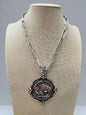 Western Statement Buffalo Coin Necklace & Earring Set — 2.5" Oversized Pendant (18 Inch)