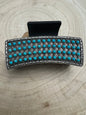 Western Faux Turquoise Cluster Hair Claw Clip — 3" Southwestern Statement