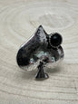 Western Spade Adjustable Cuff Ring with Faux Onyx — Playing Card Hand Statement
