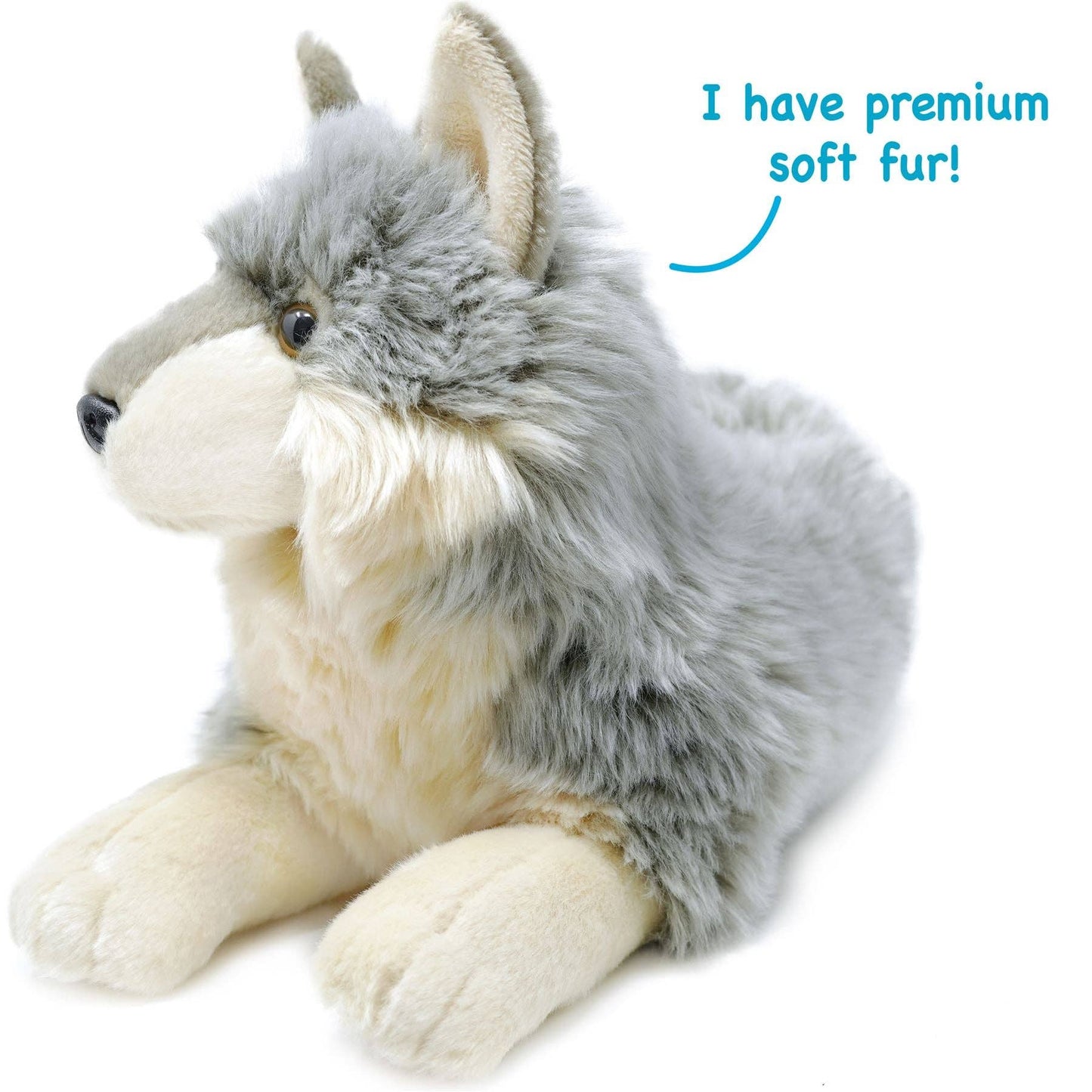 Whitaker the Wolf Pup 15" Plush — Wild Western Pack Story