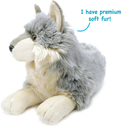 Whitaker the Wolf Pup 15" Plush — Wild Western Pack Story