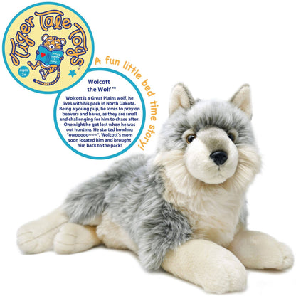 Whitaker the Wolf Pup 15" Plush — Wild Western Pack Story
