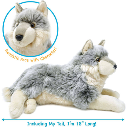 Whitaker the Wolf Pup 15" Plush — Wild Western Pack Story